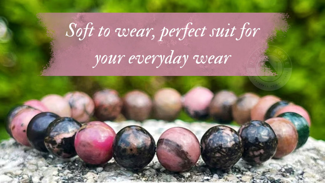 Natural Rhodonite Energy Bracelet