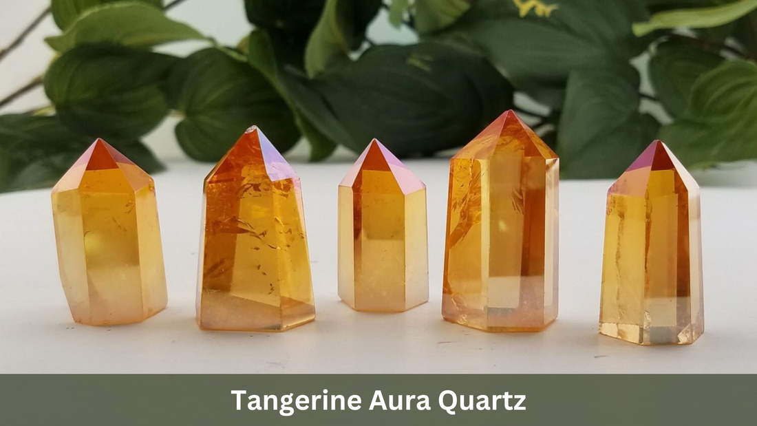 Tangerine Aura Quartz- Elements of the Earth!