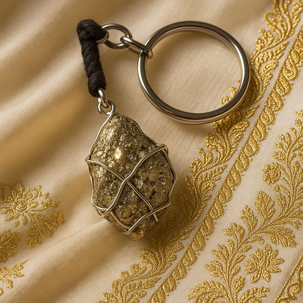 Pyrite Keychain – Carry Wealth, Luck and Protection Everywhere