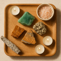 Aventurine, Pyrite & Tiger Eye Abundance Trio Raw Crystal Set by Nazima Agate