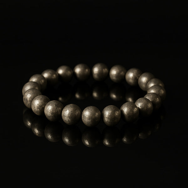 Natural Pyrite Energy Bracelet (8mm) — Magnetize Wealth, Confidence & Protection