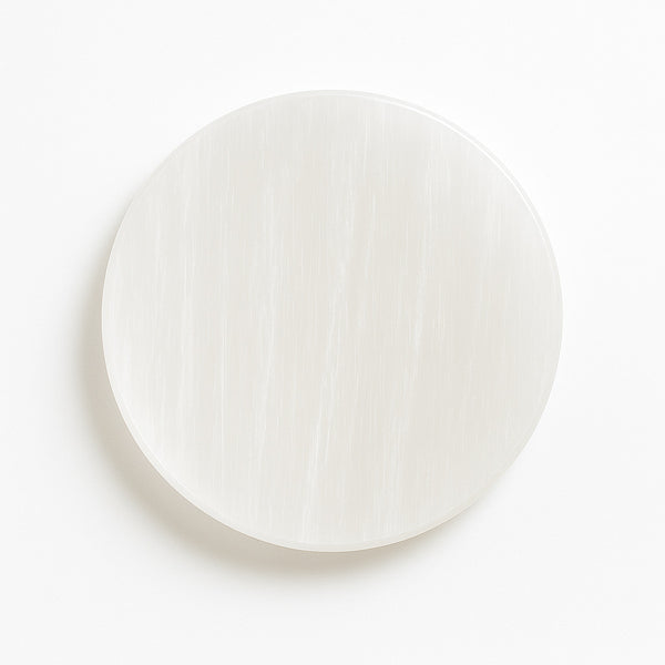 Moonlight inspired selenite plate for energy cleansing