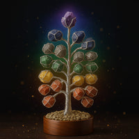 Spiritual crystal tree for vastu and positive energy decor, designed with authentic stones and artisanal wirework