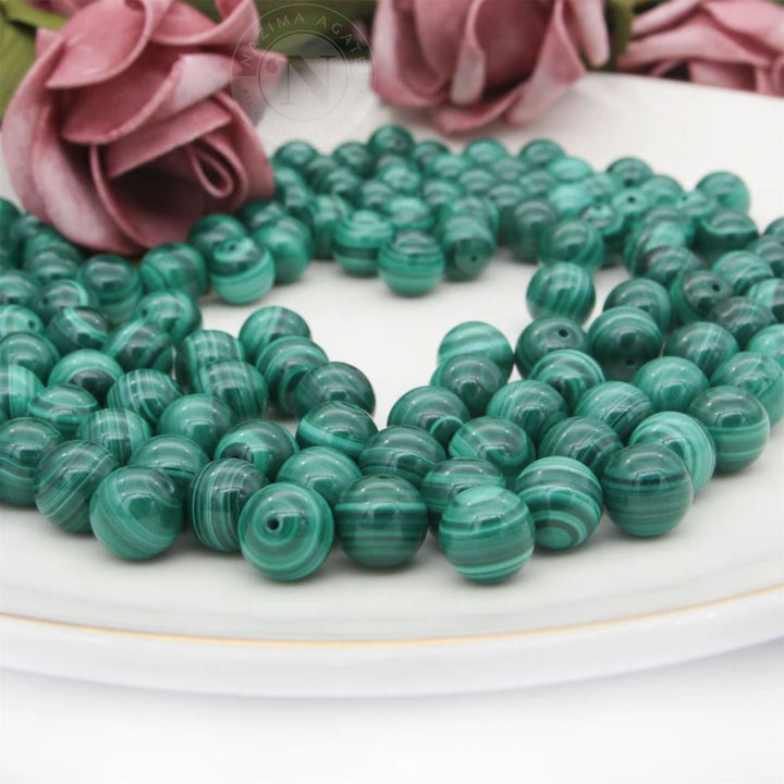 MALACHITE LOOSE BEADS 8MM