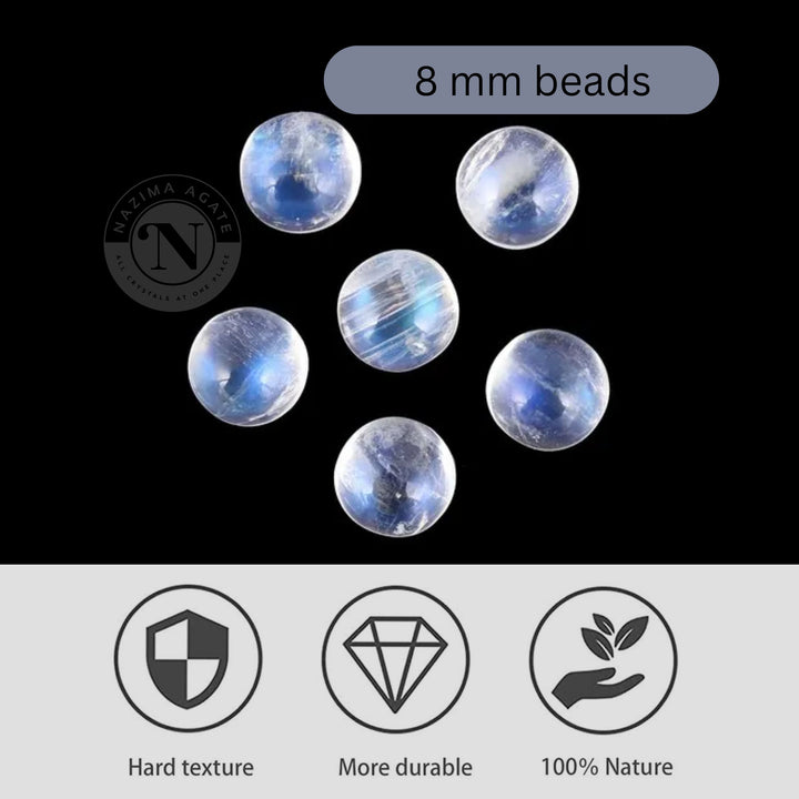 RAINBOW MOONSTONE LOOSE BEADS 8MM