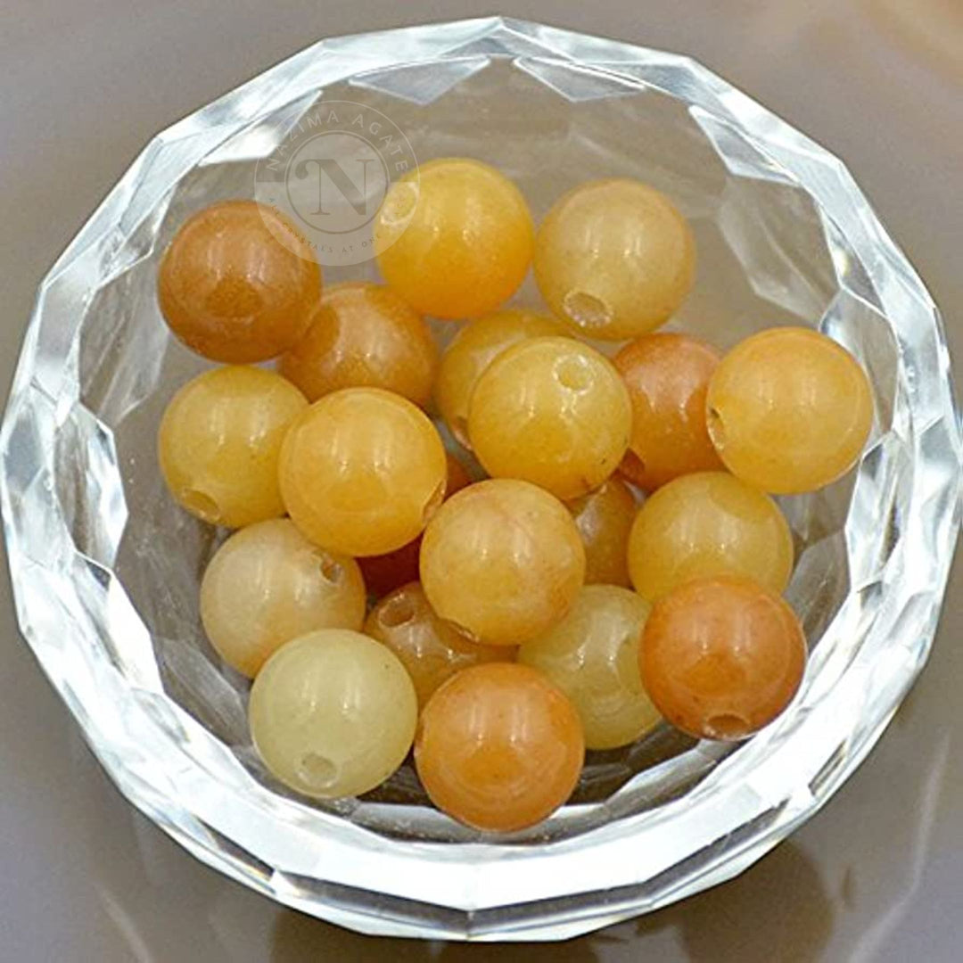 YELLOW AVENTURINE LOOSE BEADS 8MM