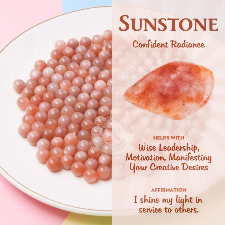 SUNSTONE LOOSE BEADS 8MM