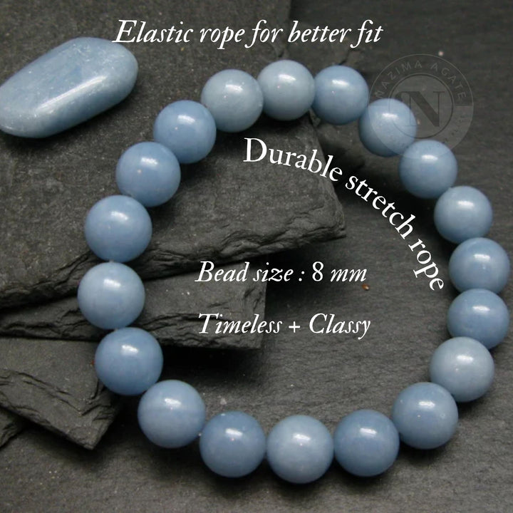 ANGELITE ENERGY BRACELET 8MM