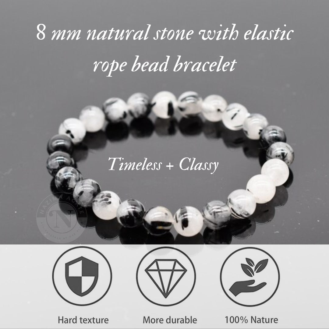 BLACK RUTILE ENERGY BRACELET 8MM