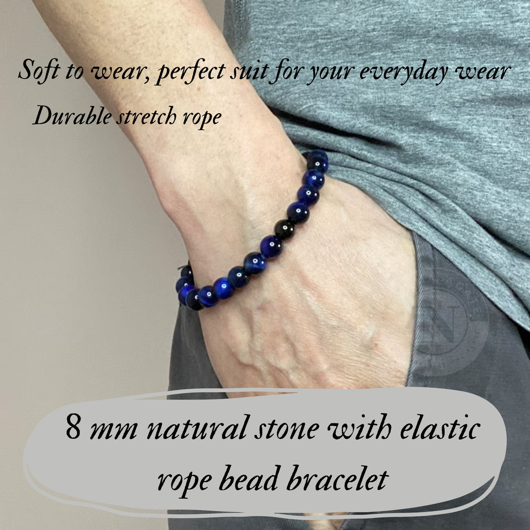 BLUE TIGER EYE ENERGY BRACELET 8MM