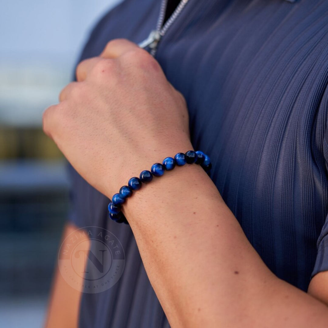 BLUE TIGER EYE ENERGY BRACELET 8MM