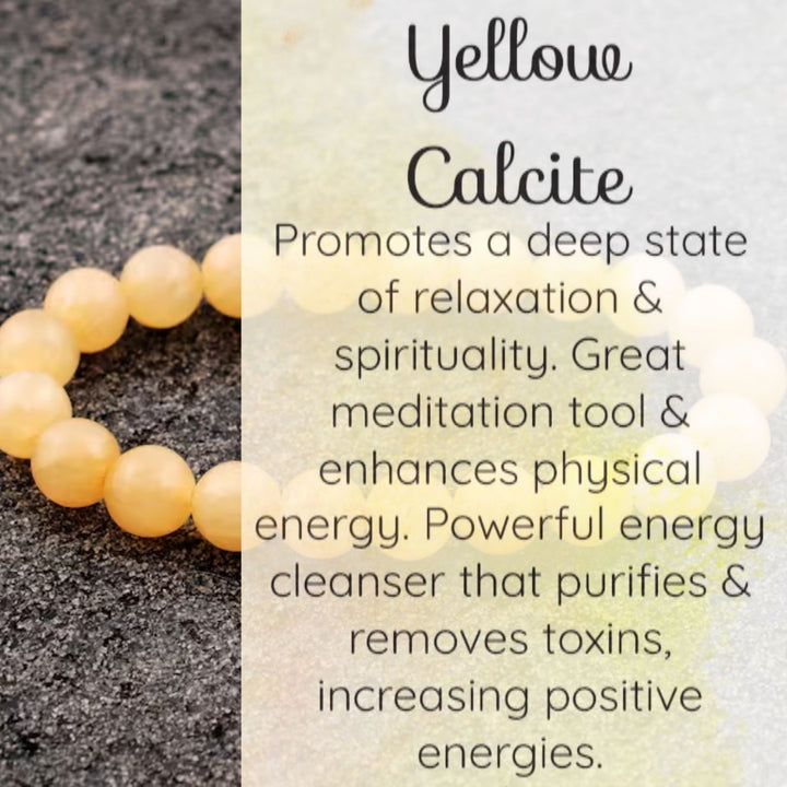 YELLOW CALCITE ENERGY BRACELET 8MM