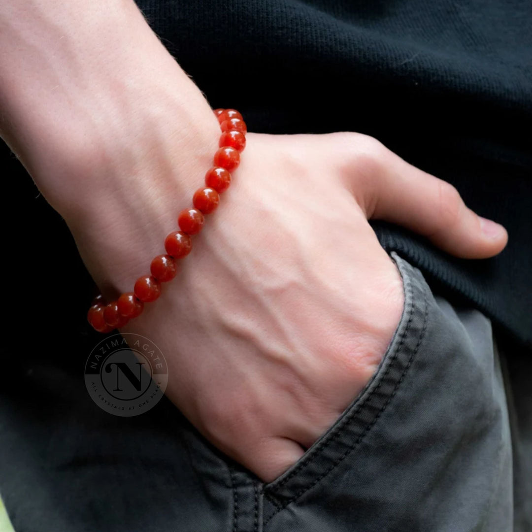 CARNELIAN ONYX ENERGY BRACELET 8MM