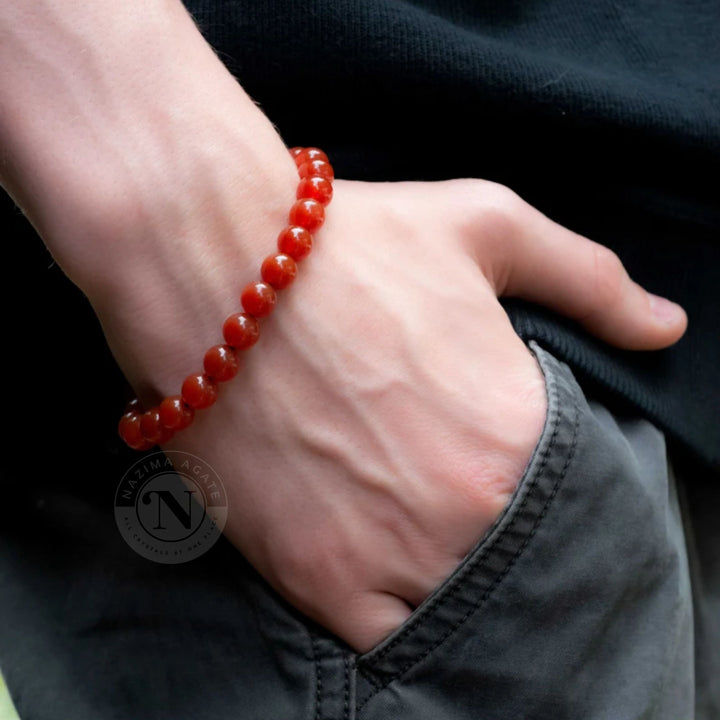 CARNELIAN ONYX ENERGY BRACELET 8MM