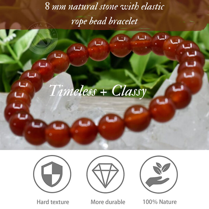 CARNELIAN ONYX ENERGY BRACELET 8MM