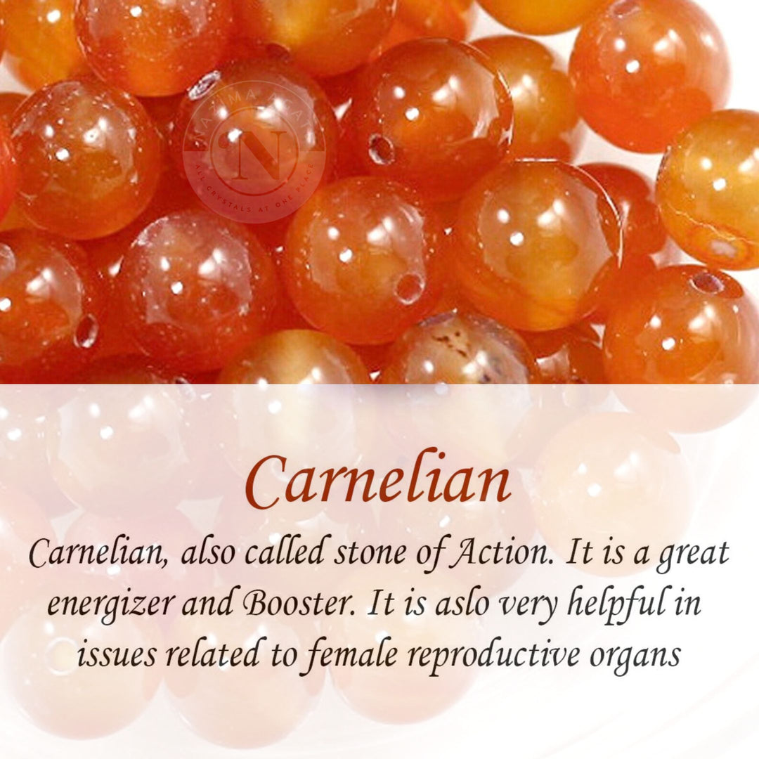 CARNELIAN ONYX LOOSE BEADS 8MM