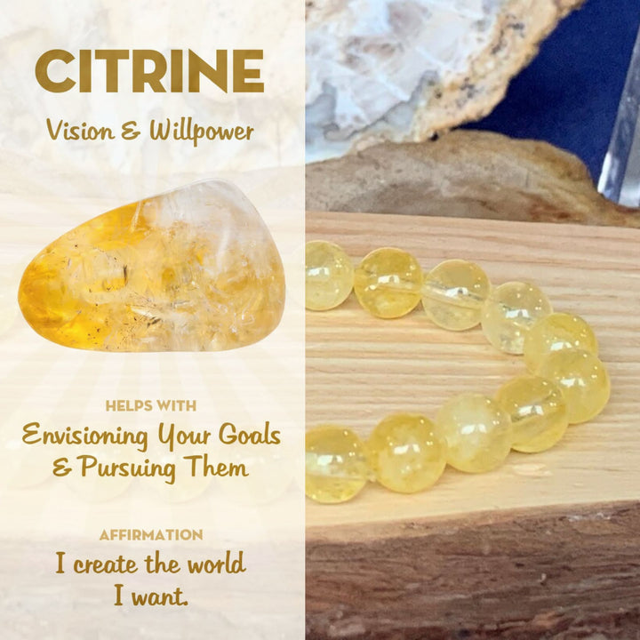 NATURAL CITRINE ENERGY BRACELET 8MM