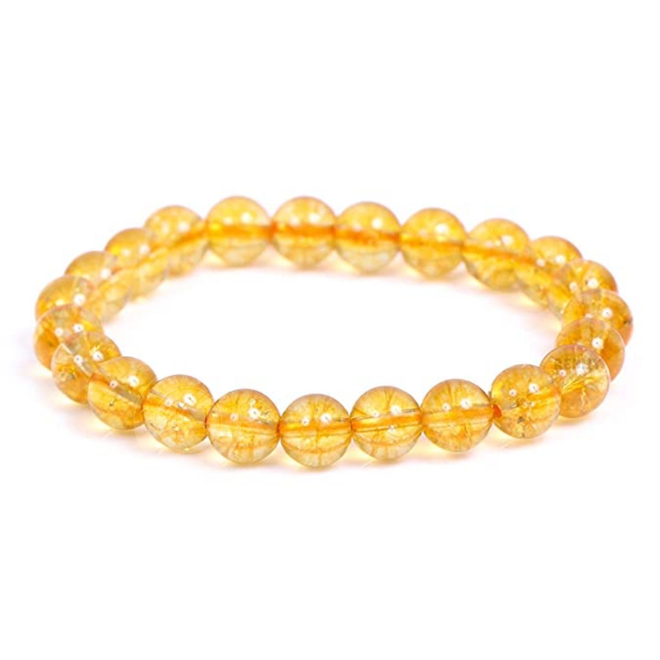 12 Eye and Ruyi Dzi Beads with Faceted Citrine Bracelet - Buy-FengShui.com