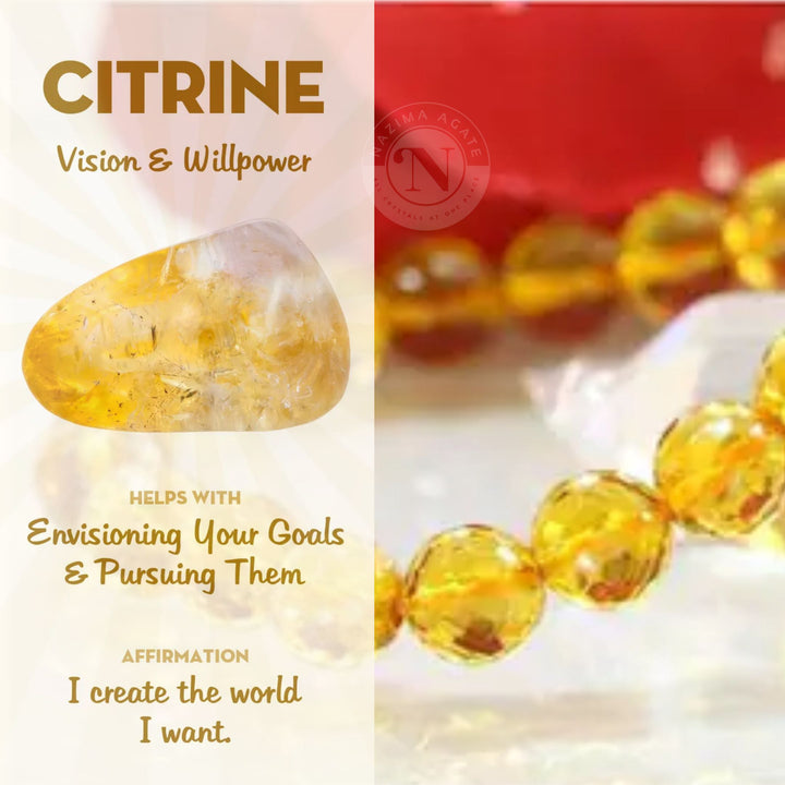 CITRINE HEATED ENERGY BRACELET 8MM