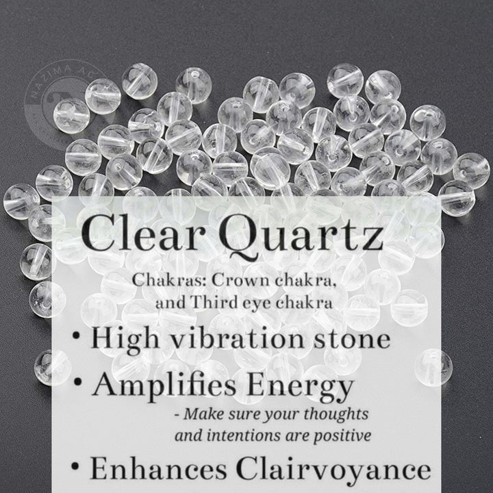 CRYSTAL QUARTZ LOOSE BEADS 8MM