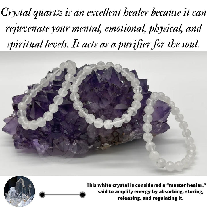 CRYSTAL QUARTZ ENERGY BRACELET 8MM