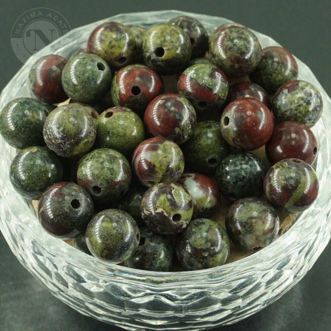 DRAGON BLOOD STONE LOOSE BEADS 8MM