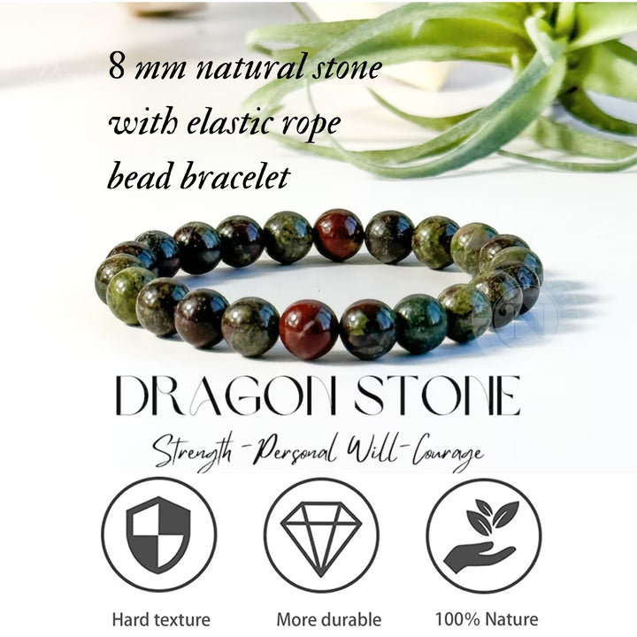 DRAGON BLOOD STONE ENERGY BRACELET 8MM