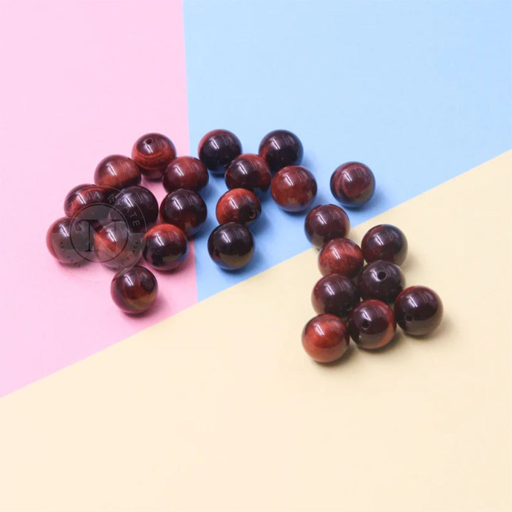 RED TIGER EYE LOOSE BEADS 8MM