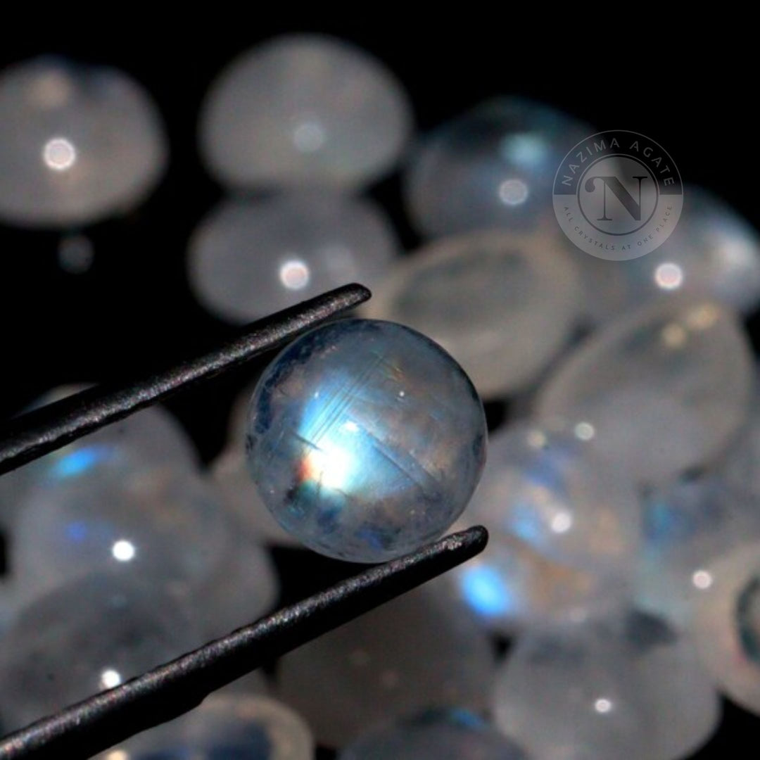 RAINBOW MOONSTONE LOOSE BEADS 8MM