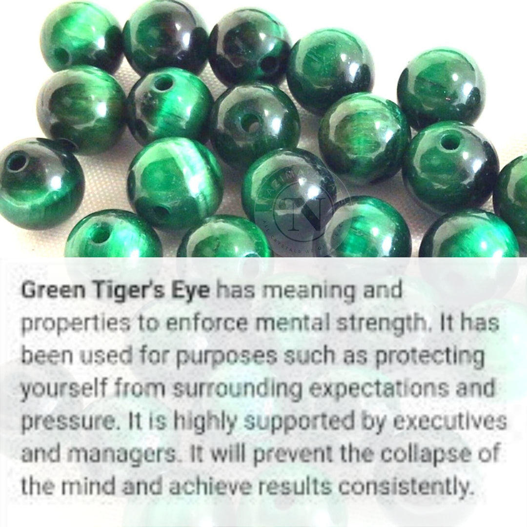 GREEN TIGER EYE LOOSE BEADS 8MM