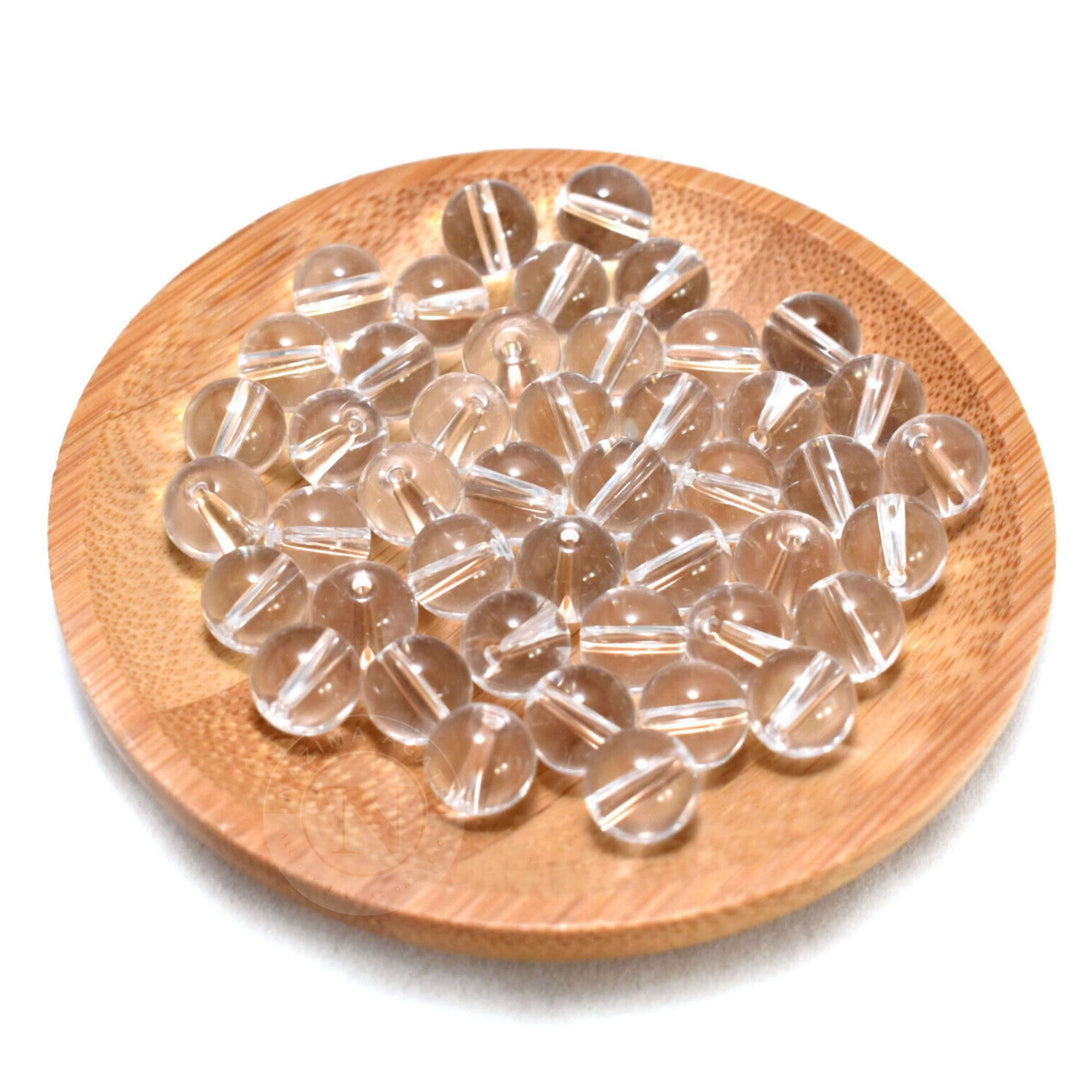 CRYSTAL QUARTZ LOOSE BEADS 8MM