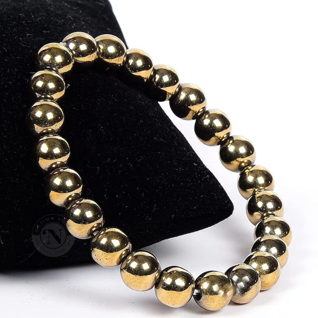 GOLDEN PYRITE ENERGY BRACELET 8MM