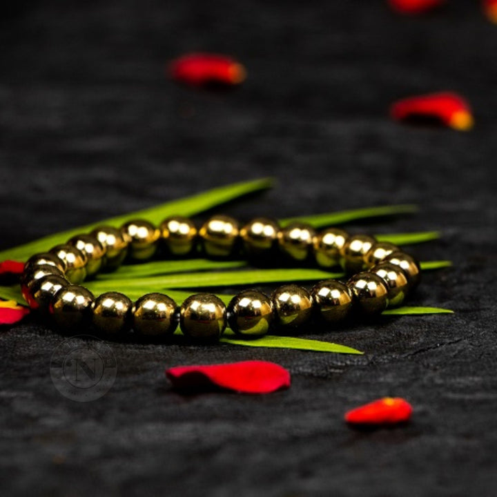 GOLDEN PYRITE ENERGY BRACELET 8MM