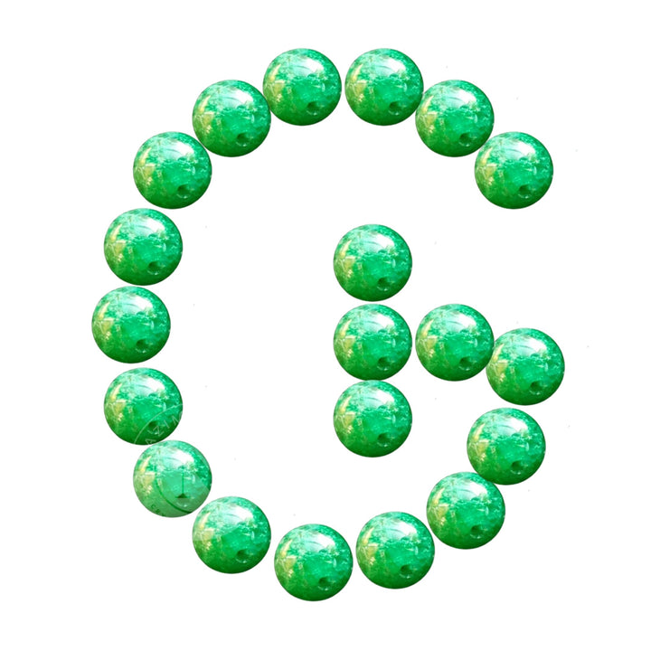 GREEN JADE LOOSE BEADS 8MM