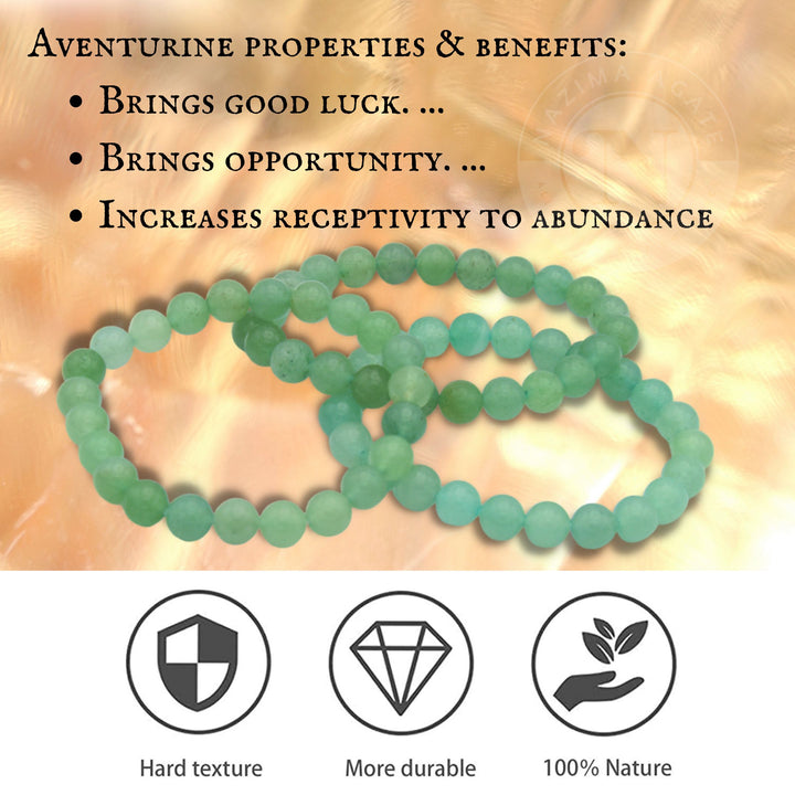 GREEN AVENTURINE ENERGY BRACELET 8MM