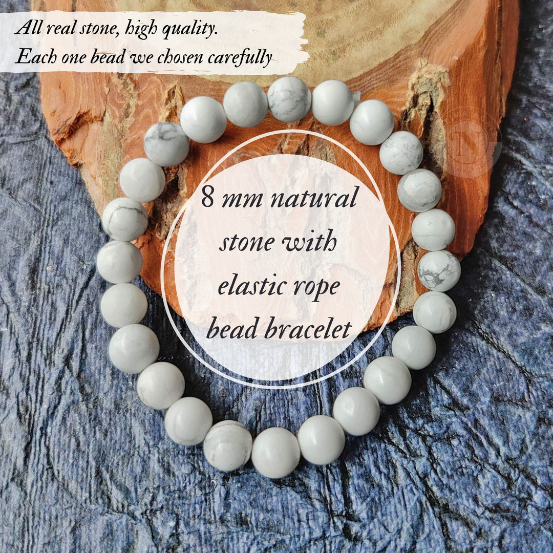 HOWLITE ENERGY BRACELET 8MM