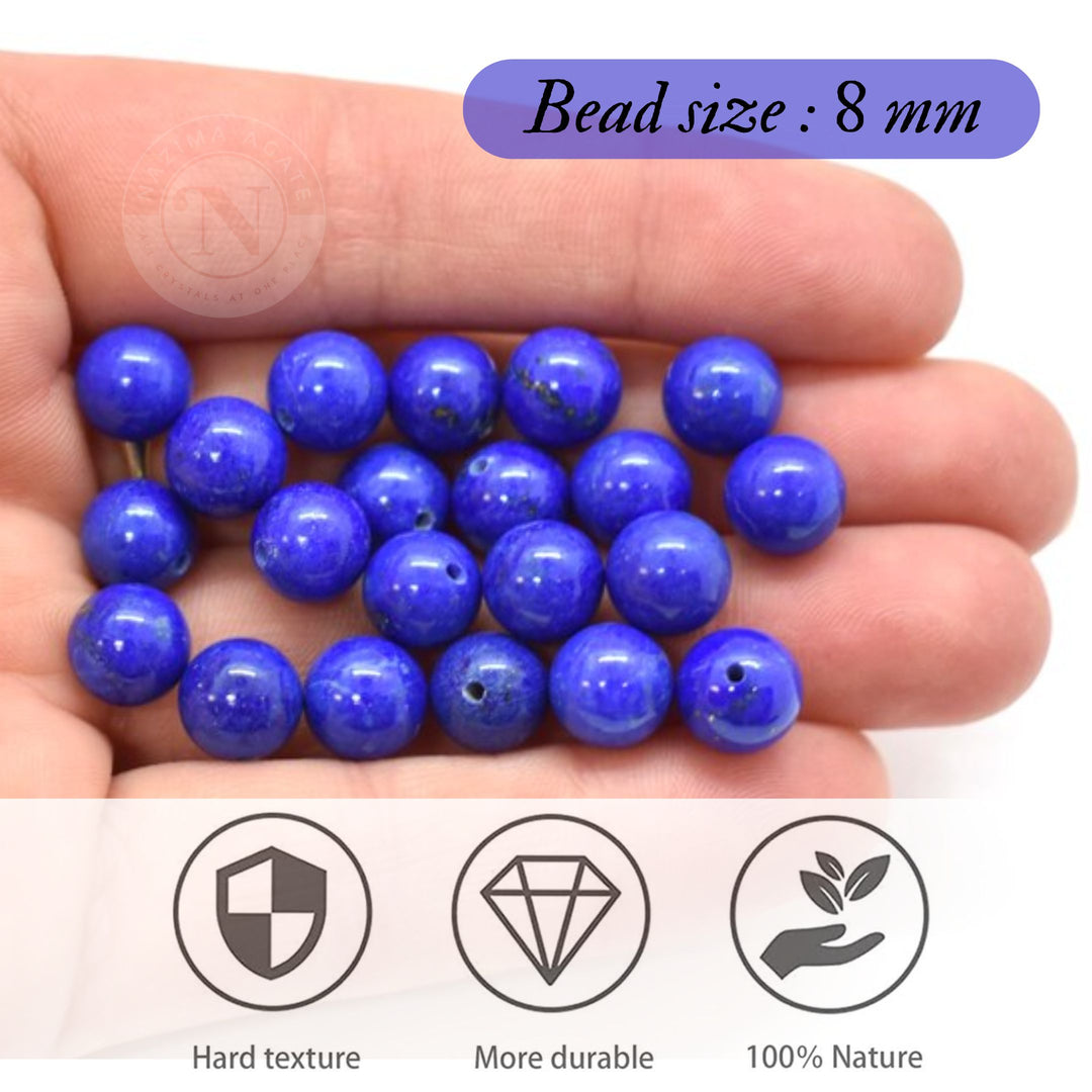 LAPIS LAZULI LOOSE BEADS 8MM