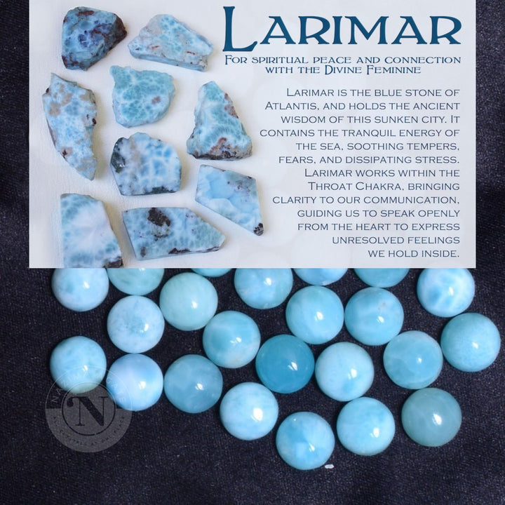 LARIMAR LOOSE BEADS 8MM