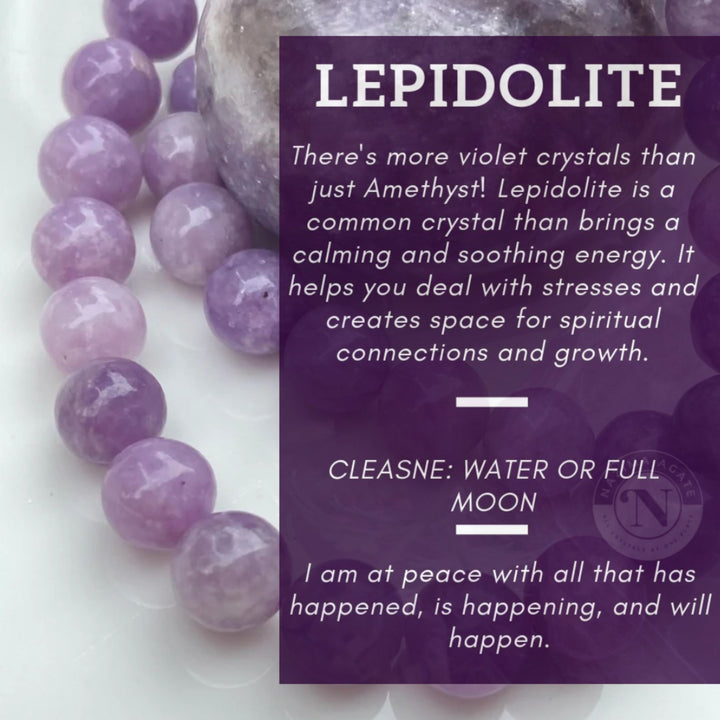 LEPIDOLITE ENERGY BRACELET 8MM