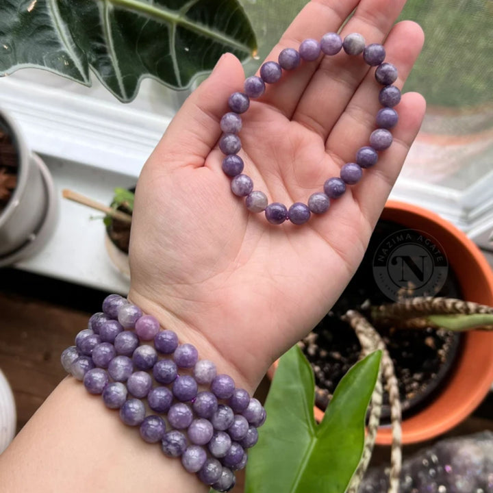 LEPIDOLITE ENERGY BRACELET 8MM