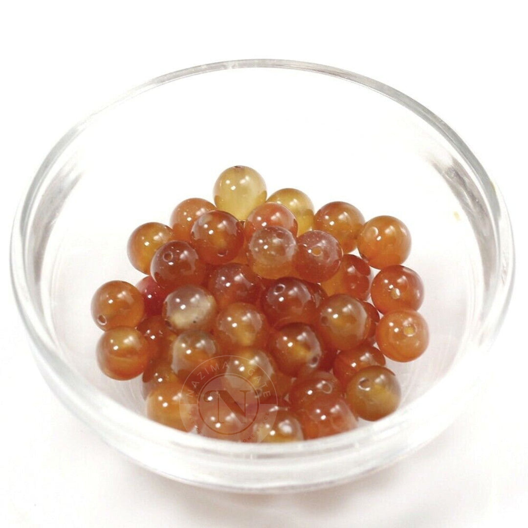 CARNELIAN ONYX LOOSE BEADS 8MM