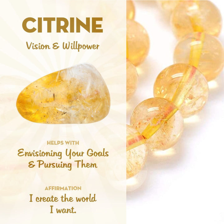 NATURAL CITRINE LOOSE BEADS 8MM