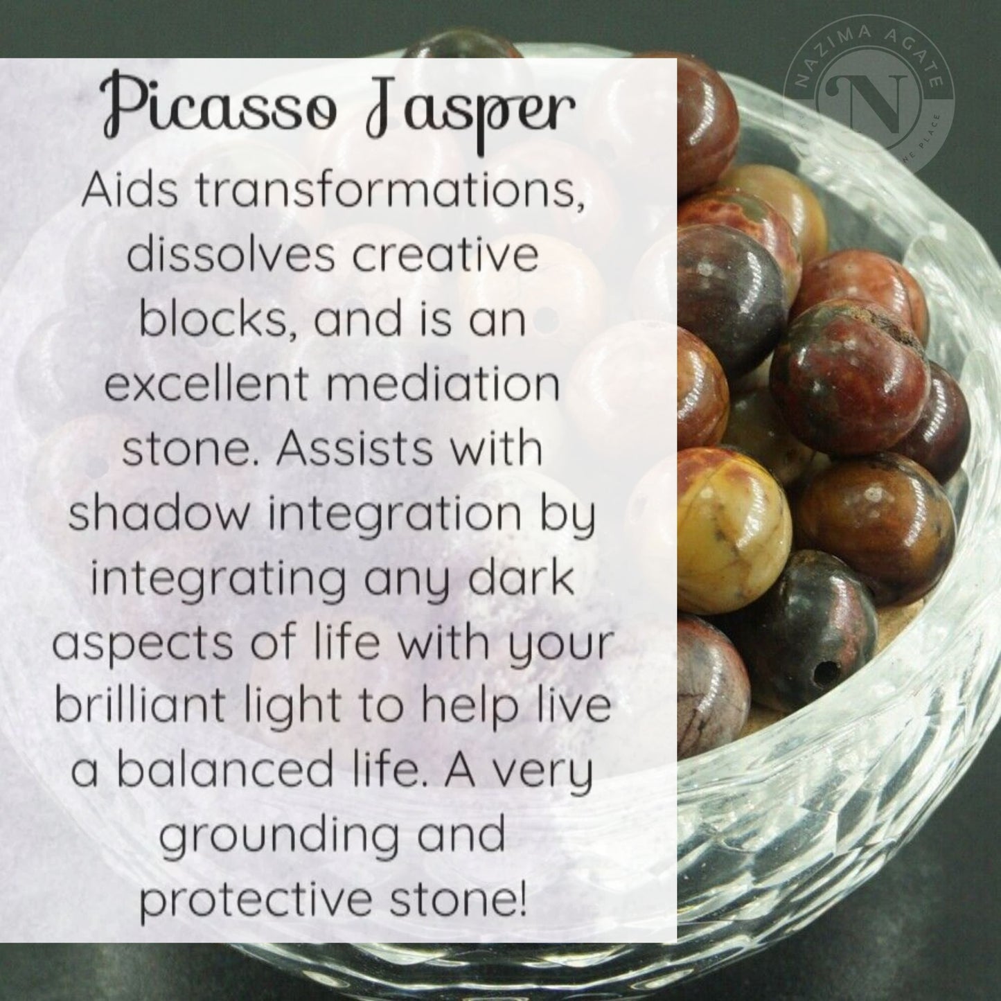 PICASSO JASPER LOOSE BEADS 8MM