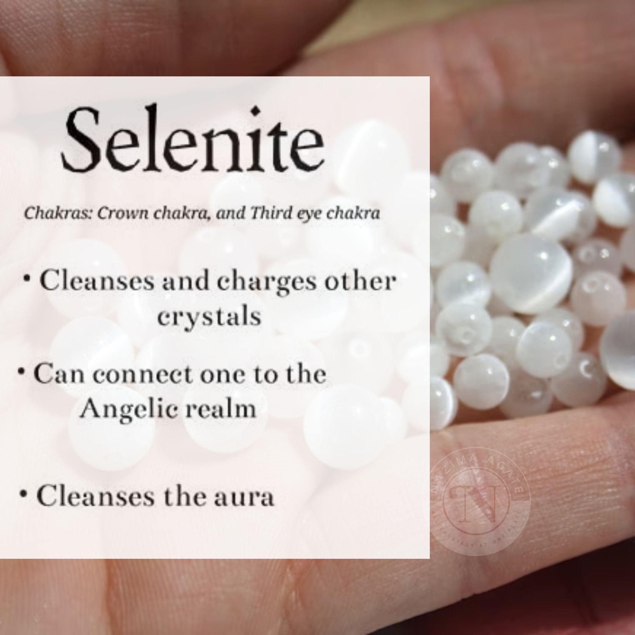 Black Tourmaline and Selenite Bracelet - Healing Stones for You