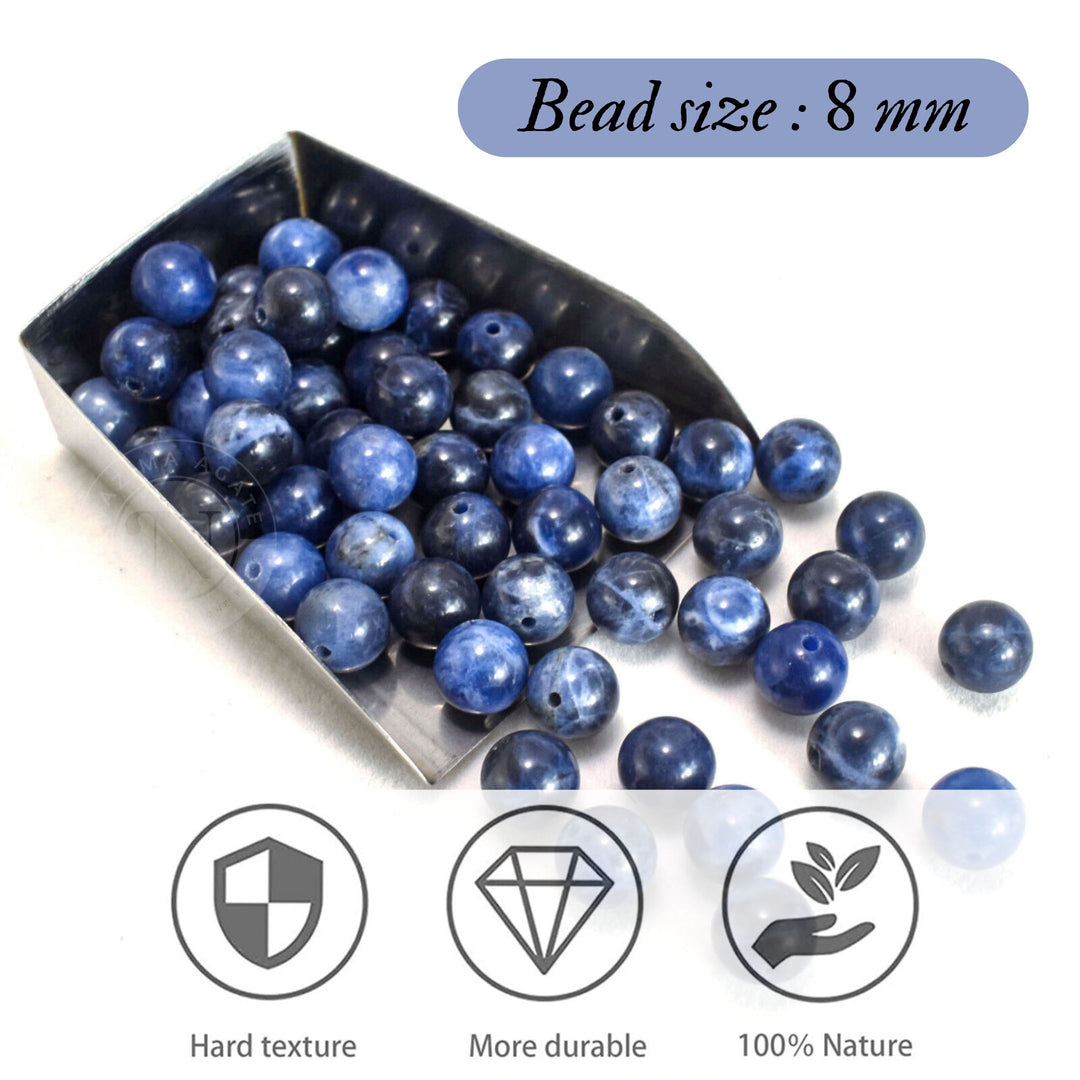 SODALITE LOOSE BEADS 8MM