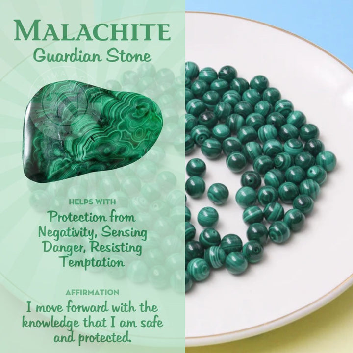 MALACHITE LOOSE BEADS 8MM