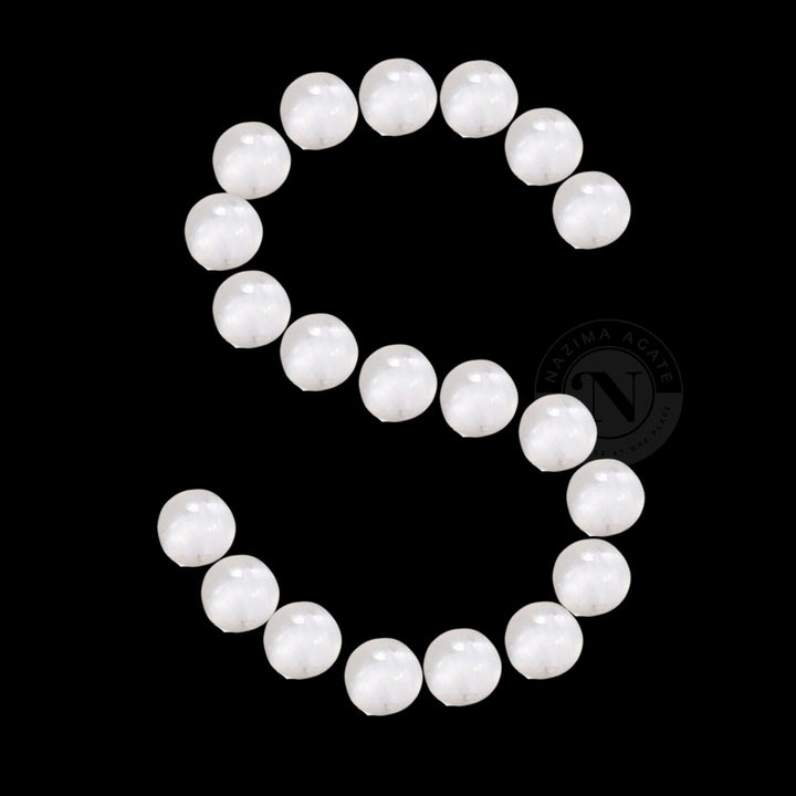 NATURAL SELENITE LOOSE BEADS 8MM