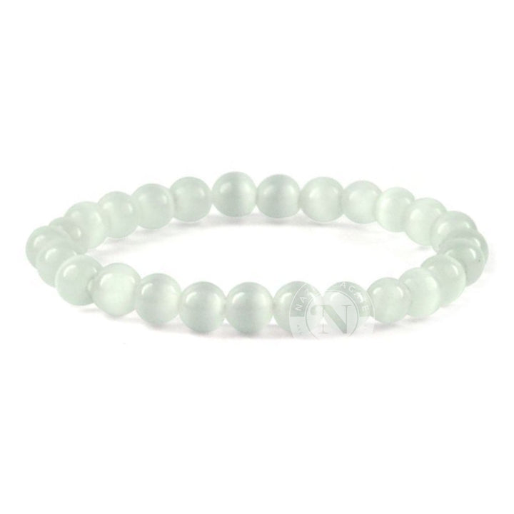 NATURAL SELENITE ENERGY BRACELET 8MM