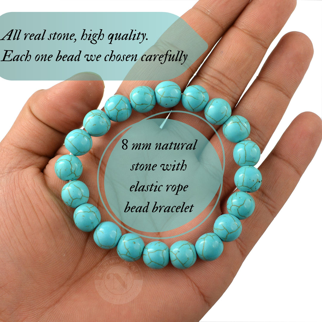 NATURAL TURQUOISE ENERGY BRACELET 8MM