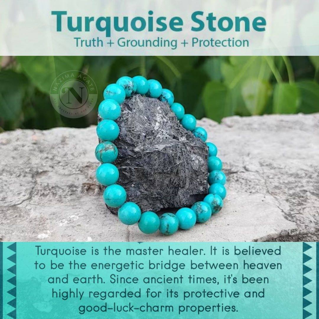 NATURAL TURQUOISE ENERGY BRACELET 8MM